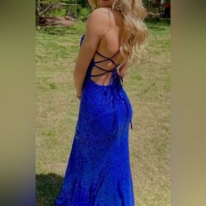 Blue sequin dress from dillards. Size 0